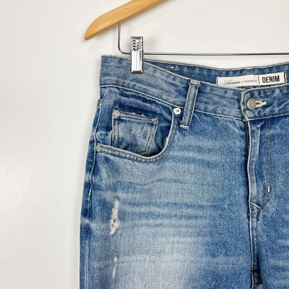 Lovers and Friends Ezra Cropped Slim Boyfriend Jeans Size 28 - Picture 3 of 10